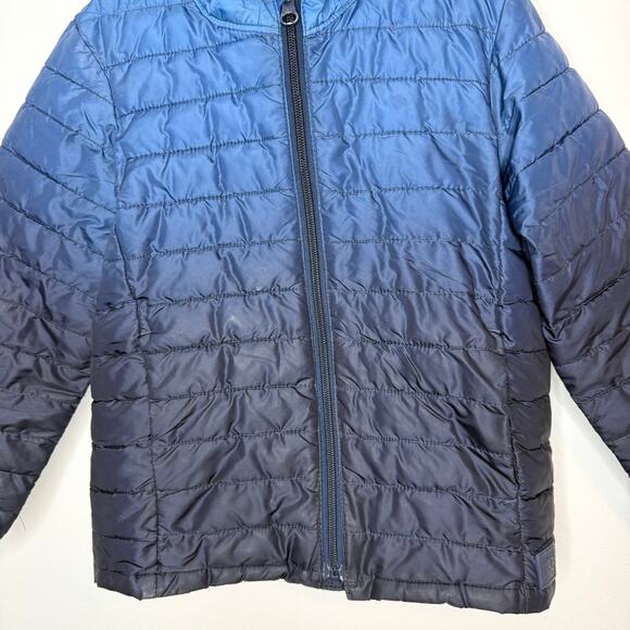 GAP Kids Boys Lightweight Puffer Jacket In Ombre Blue Size XS - Picture 3 of 10